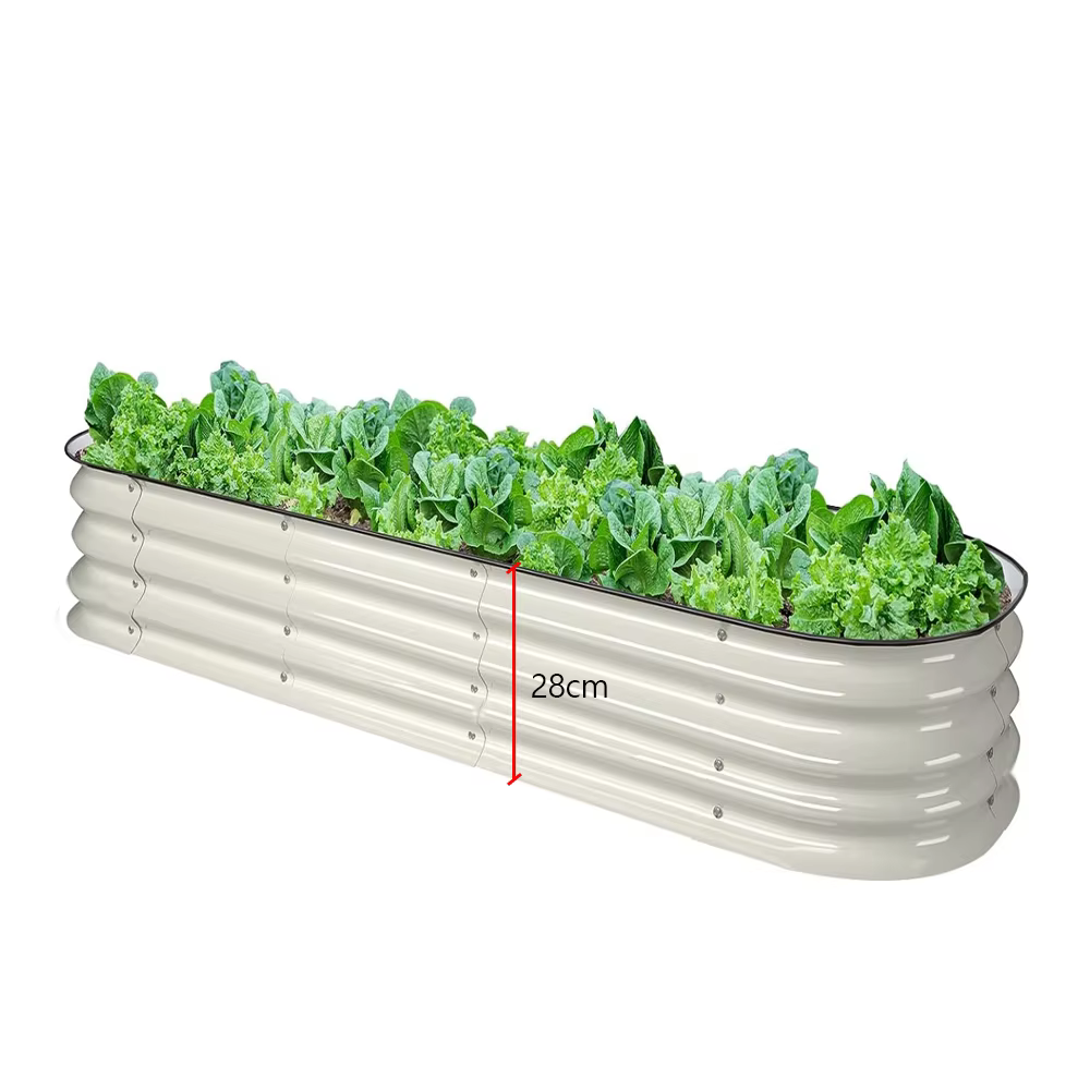 Boîte de jardinière en acier Regional à froid galvanisé, lit de jardin suréWeren métal, extérieur, d