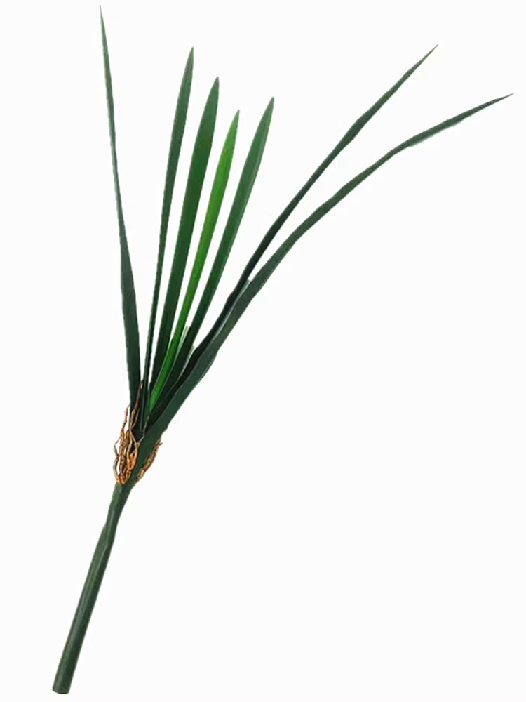 6 pièces de feuilles d'orchidée Cymbidium, 7 pétales, 59 cm, plante artificielle verte Moth Phalaeno