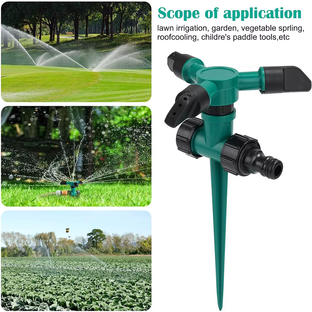 Arroseur automatique de jardin, arrosage de jardin, eau rotative à 360 degrés pour l'irrigation agri