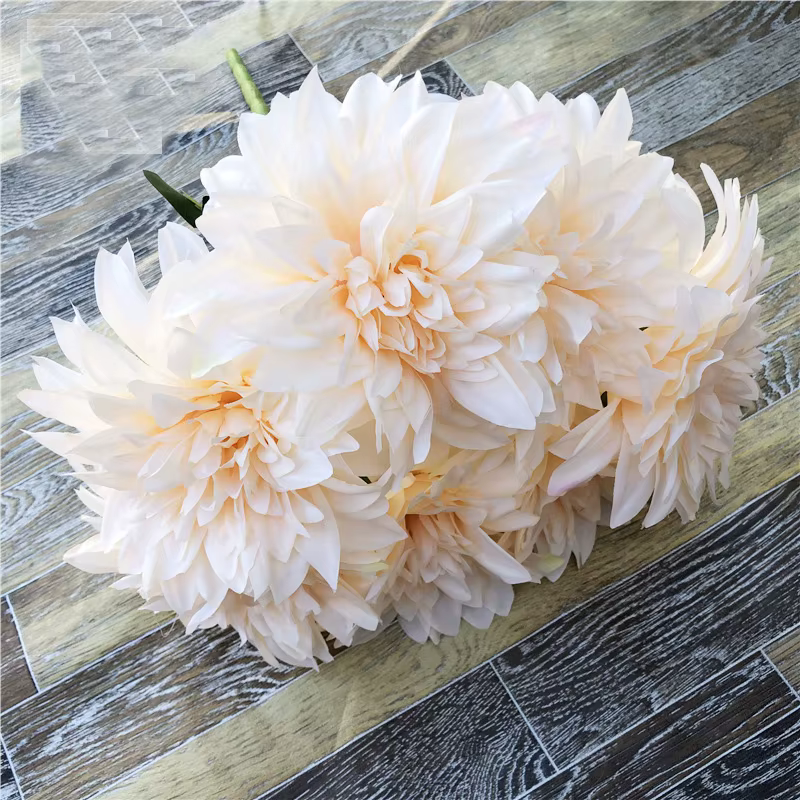 Bouquet artificiel européen de dahlia, fleurs de soie de marguerite, décoration de chrysanthème pour