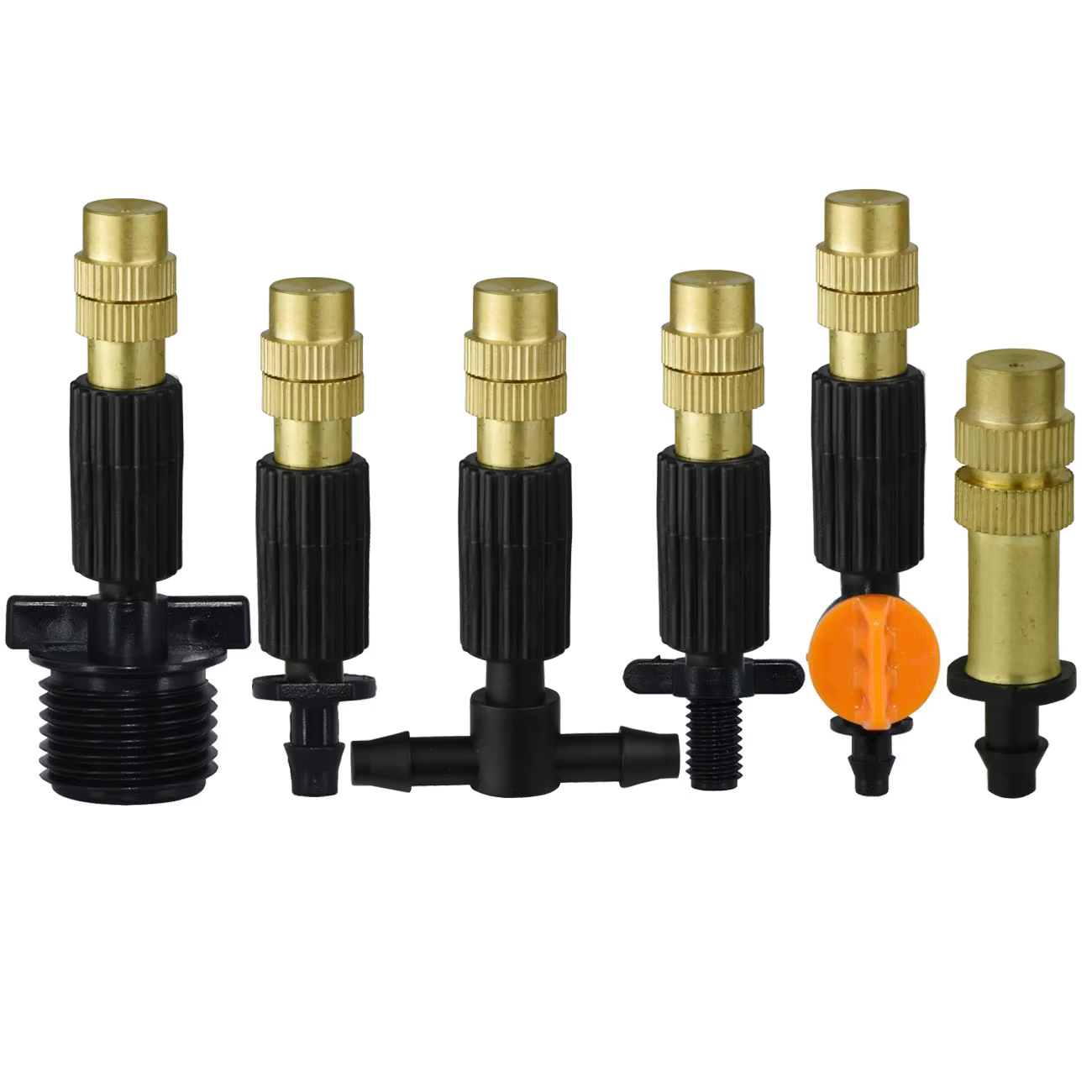 KESLA 10 pièces 6 Types Micro Irrigation goutte à goutte brumisation buse en laiton jardin pulvérisa