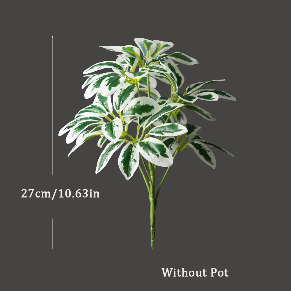Plantes artificielles Monstera de 27-45 cm, fausse branche de palmier, feuilles de Schefflera en pla