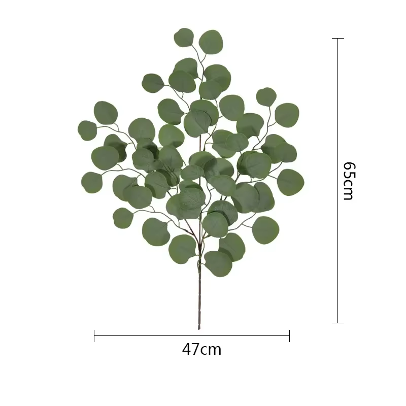 Feuilles d'eucalyptus artificielles pour la décoration intérieure, fausses plantes vertes, photograp