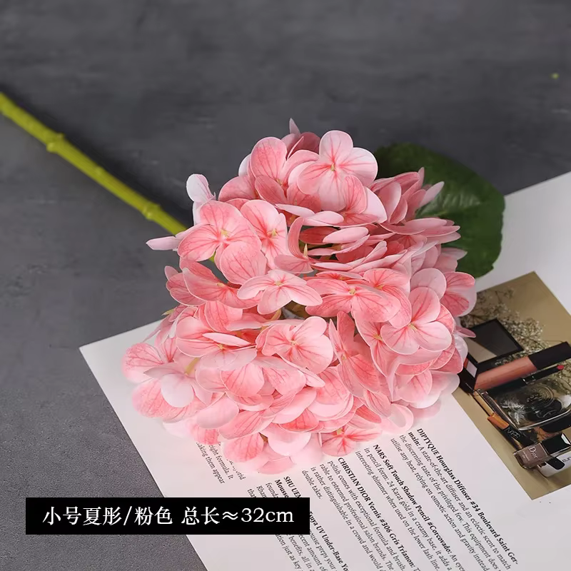 Film d'hortensia en Latex 3D, 10 pièces, fleurs artificielles au toucher réel, décoration de la mais
