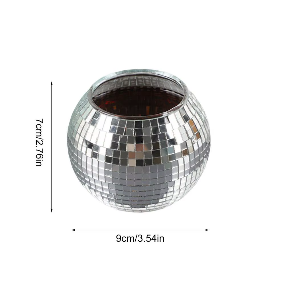 Jardinière boule Disco décor Disco Pot de fleur miroir boule planteur pour intérieur chambre salon c