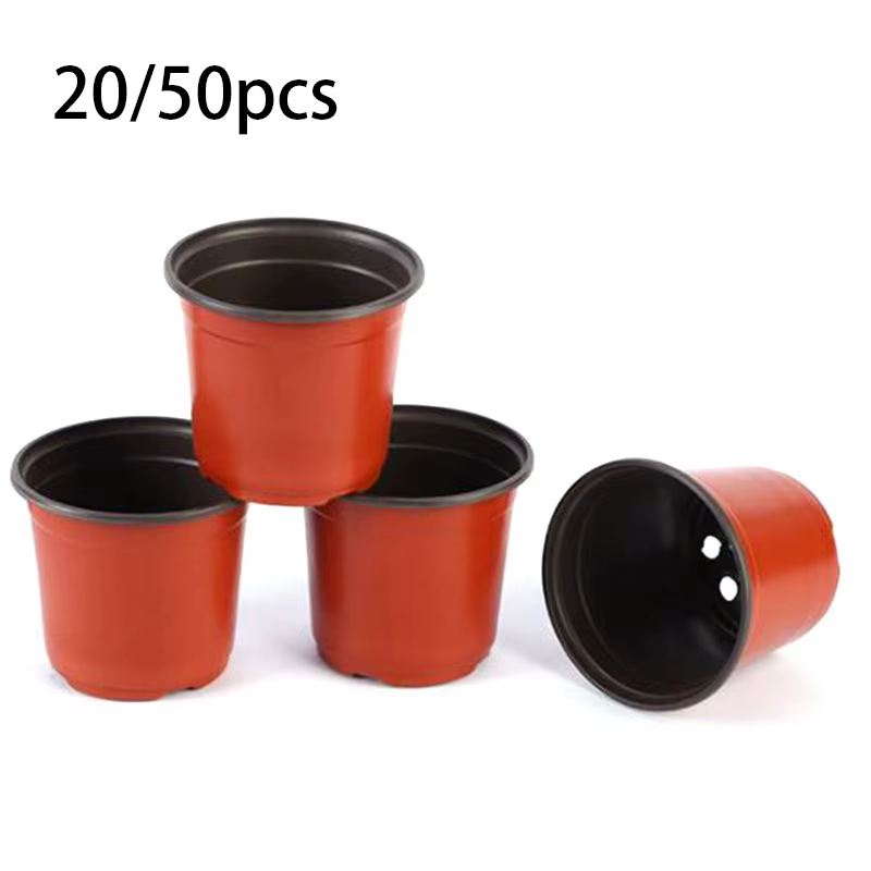 20 pièces/50pcs jardinière pépinière plante poussent Pots tasse pour fleur Pot en plastique outils d