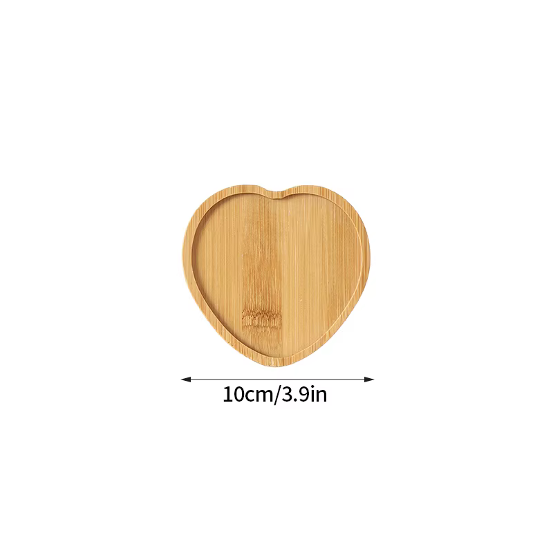 Plateau en bois maison succulente Pot Base circulaire ovale rectangulaire Pot en bois Base Mini bure