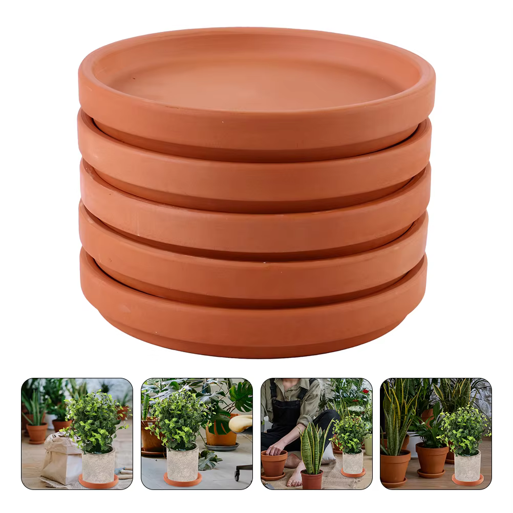 Pot de plante en terre cuite pour argile céramique, pot de fleurs en pot, plateaux de jardinière, pl