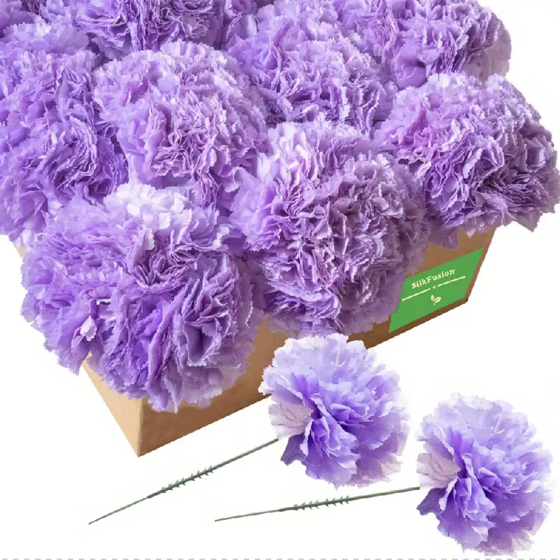 "100 pièces 3,5" œillets artificiels-fleurs synthétiques réalistes pour arrangements funéraires/mari