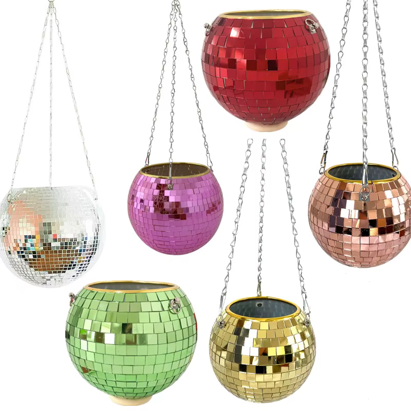 Nouveau Boule Disco suspendue Pot de fleur plantes d'intérieur Style bohème jardinière de fleurs Pot