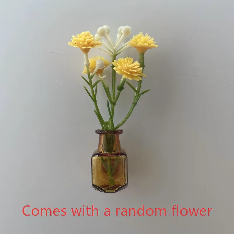 Mini-vases magnétiques pour réfrigérateur, petits vases en verre magnétiques pour fleurs, accessoire
