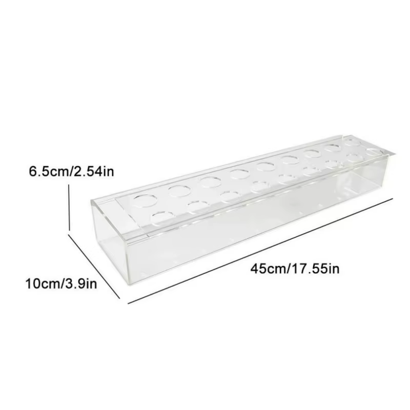 Pot de Base Rectangulaire en Acrylique Transparent pour Arrangement de Fleurs, Vase pour Restaurant,