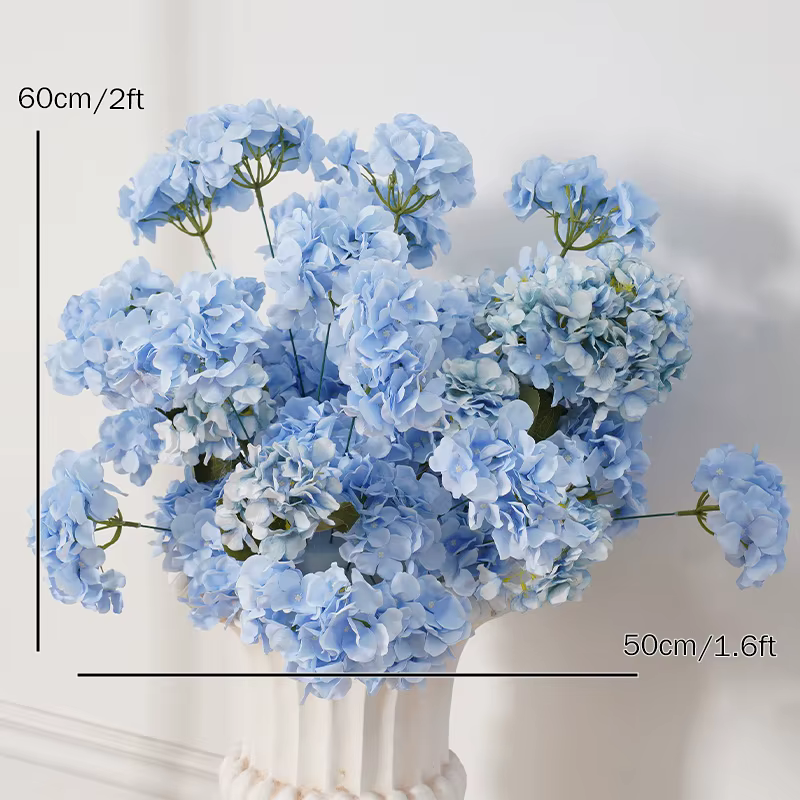 Hortensia rose bleu ciel pour décor floral, pour mariage, arche, chemin de table, centre de table, b