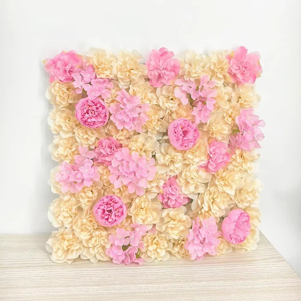 Boule de fleurs de pivoine artificielle brodée, plantes vertes murales, accessoires de photographie,