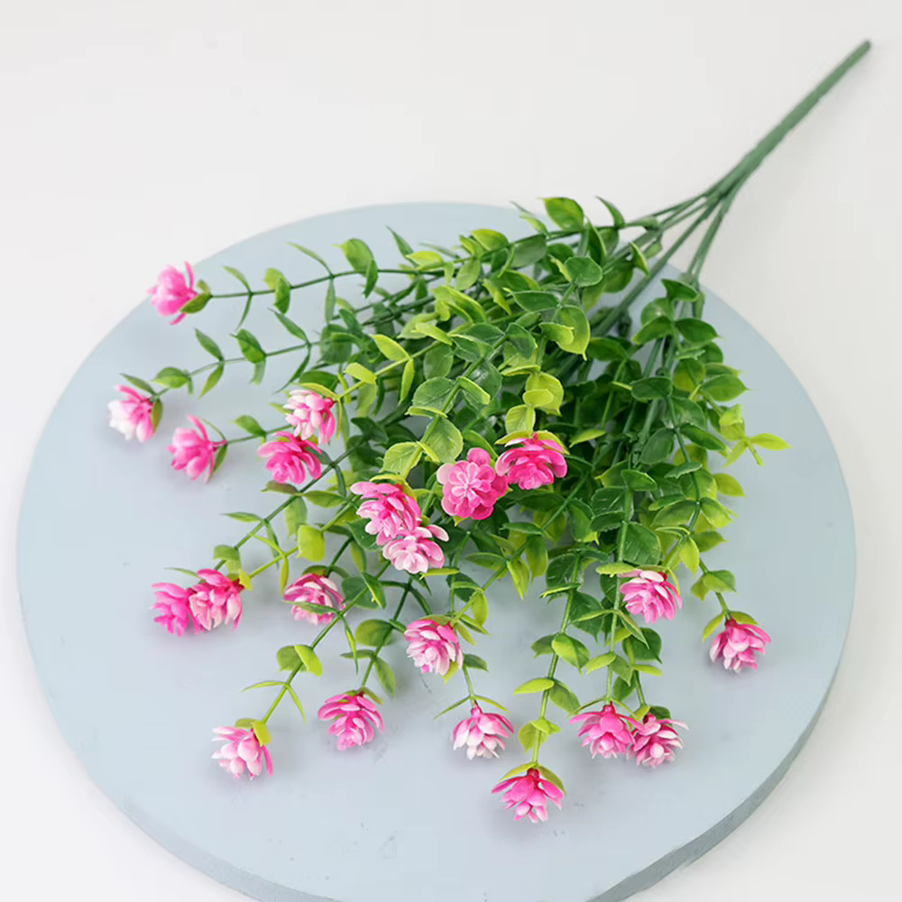 Bundle de fleurs artificielles pour la décoration de jardin, fausses plantes, extérieur, UV, vert, d