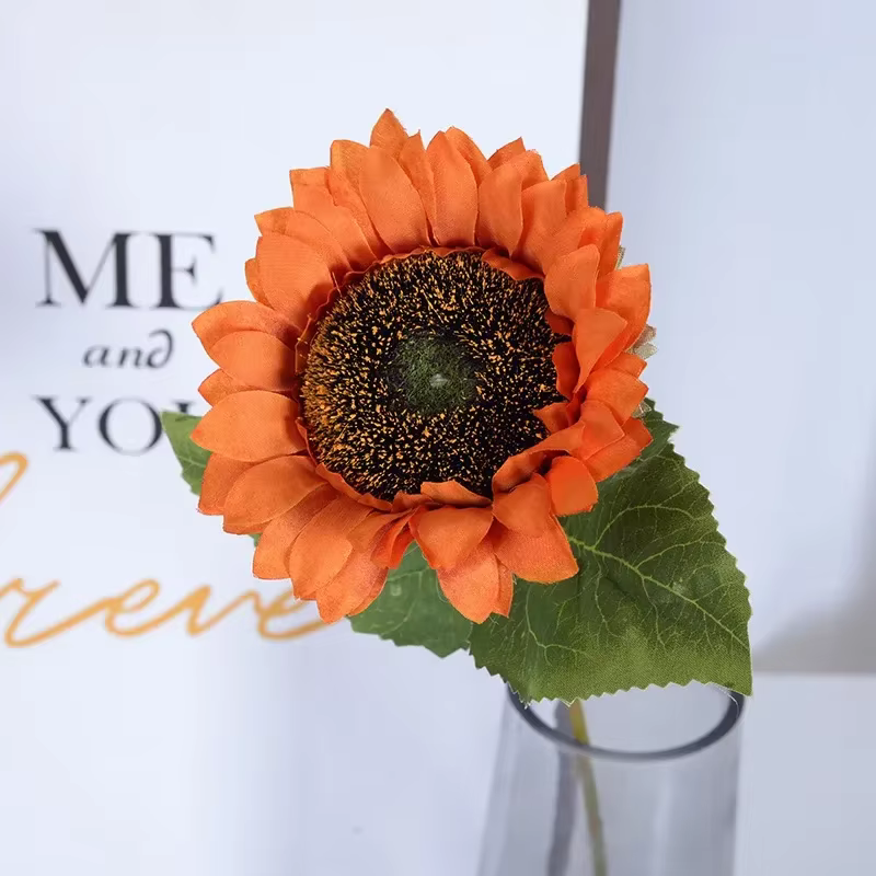 Tournesols artificiels à longue tige, fausses fleurs pour mariage, fête à la maison, décoration exté