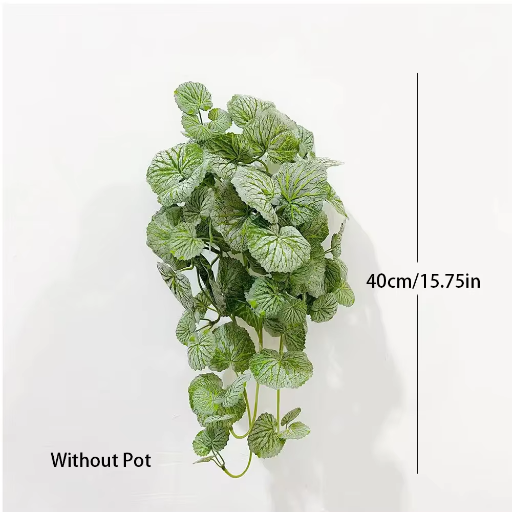 Fausses plantes suspendues 40-70cm, plante de bégonia artificielle, vignes, fougère en soie, feuille