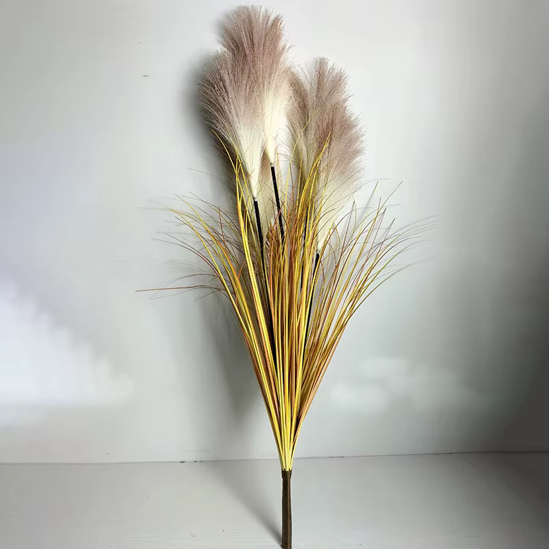 Nouveau faux Bouquet de roseaux, oignon en soie, grande plante artificielle, récolte de fleurs de ma