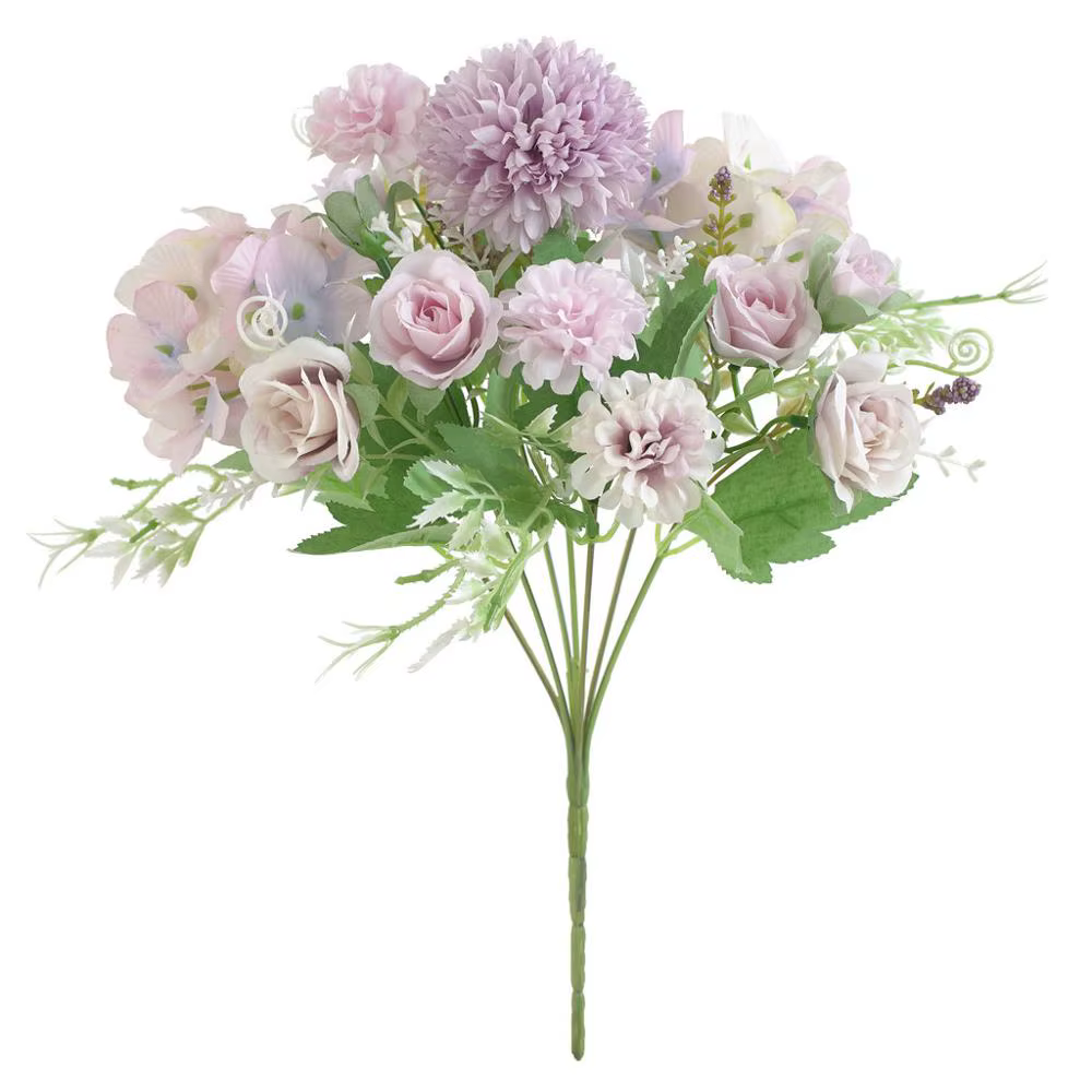 Fleurs artificielles De Mariée Roses Bouquet De Mariage Couronne Plantes Vases Maison Chambre En Ple