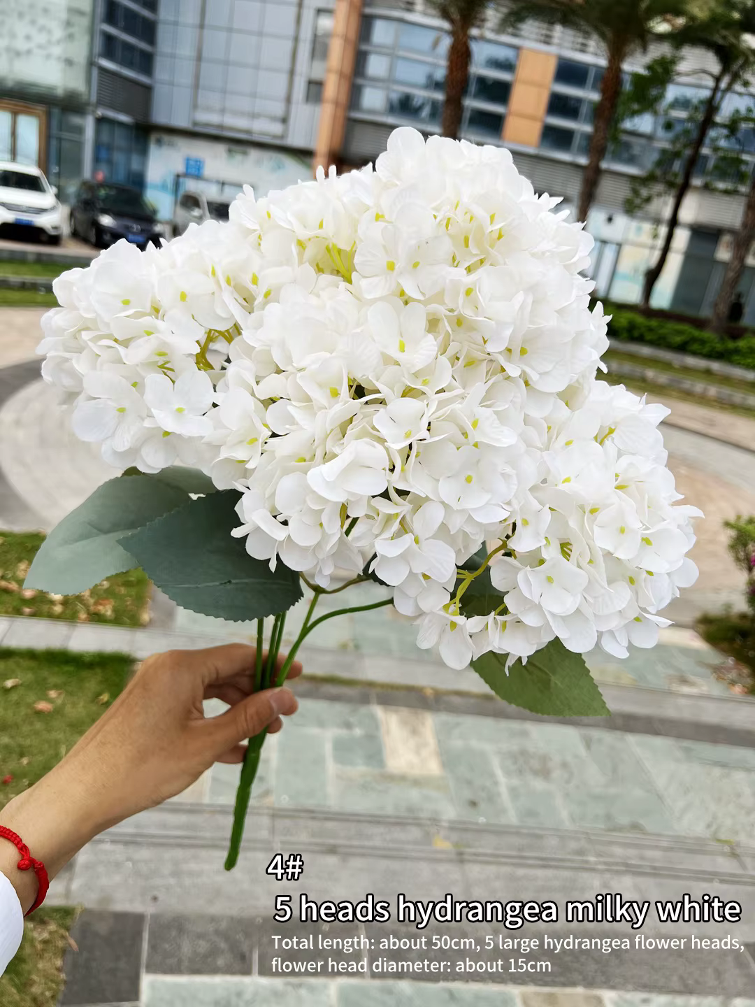 Grand Bouquet Macrophylla Hortensia Artificiel, Toucher Vraiment, Grande Tête, Patients DIY, Maison,