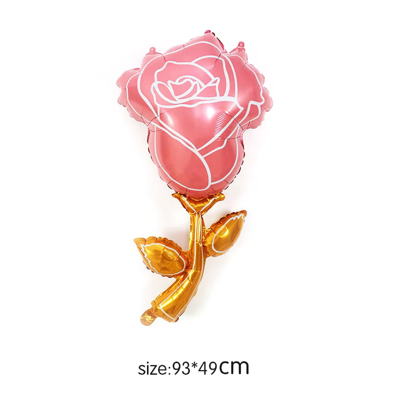 Ballon en aluminium de fleur de Rose, Arrangement de décoration d'ambiance de ballons de fleurs de f