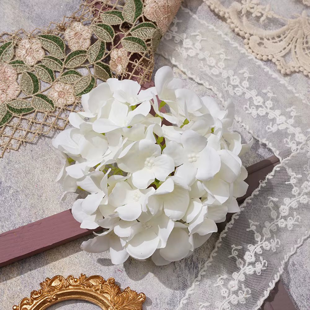 Nouvelle coiffe de mariée blanche en fleurs d'hortensia, style français, élégante, bijoux de cheveux