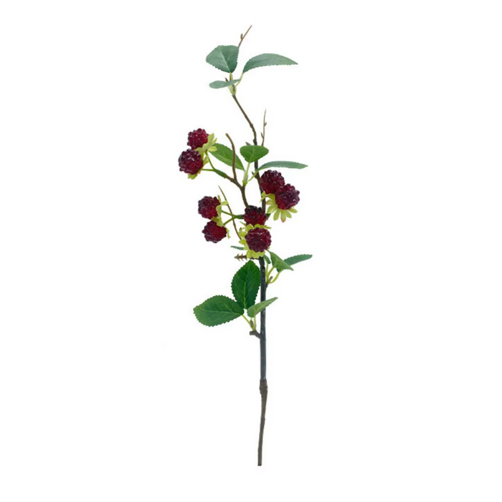 Plante artificielle de framboises rouges, accessoires DIY, faux fruits, arrangement floral, feuilles