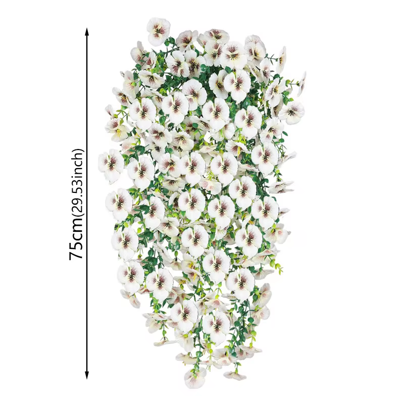 Fleur artificielle de simulation, guirlande de fleurs d'eucalyptus, violette et primulière, décorati