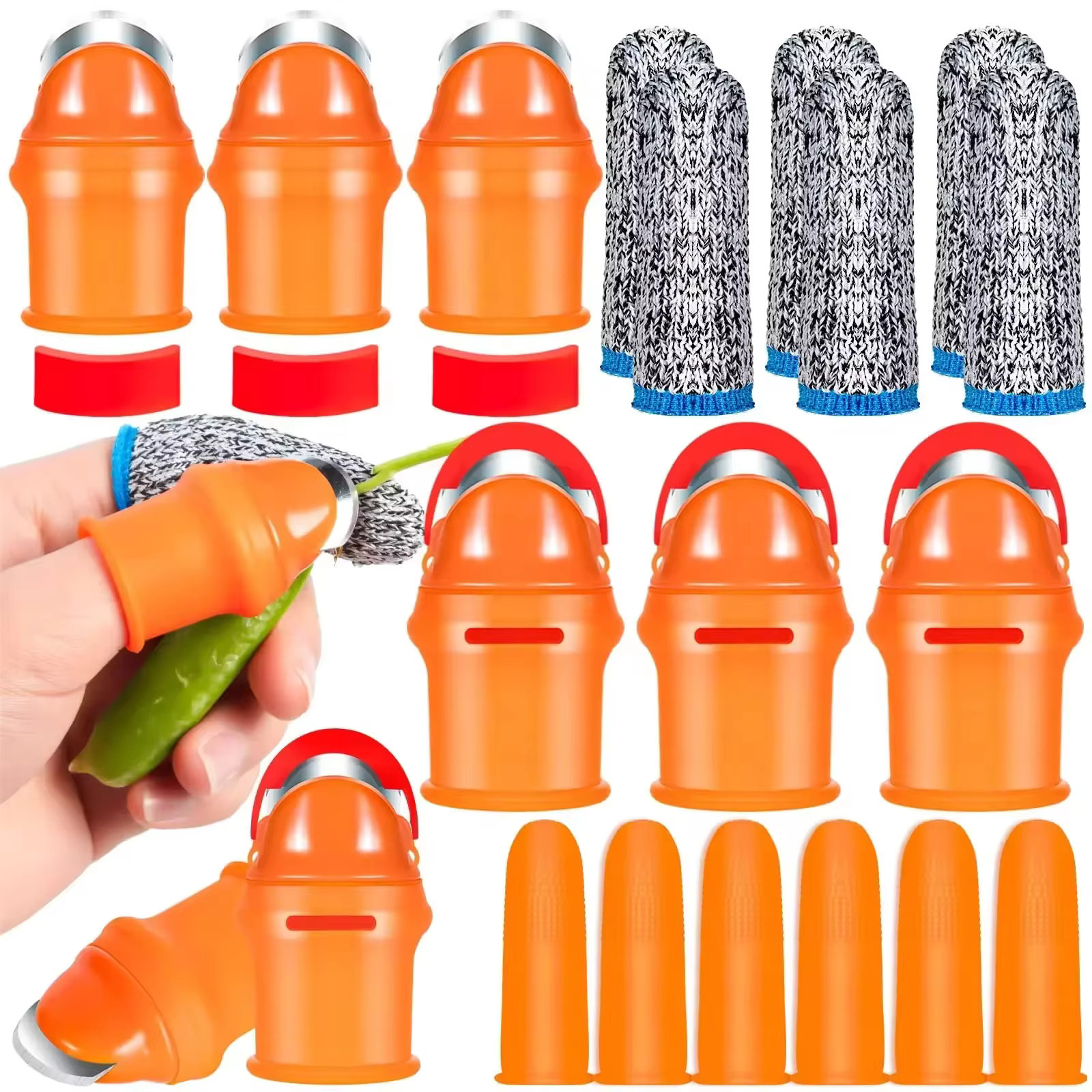Couteau à pouce en Silicone pour jardinage, outil de récolte, séparateur, protection des doigts, pla