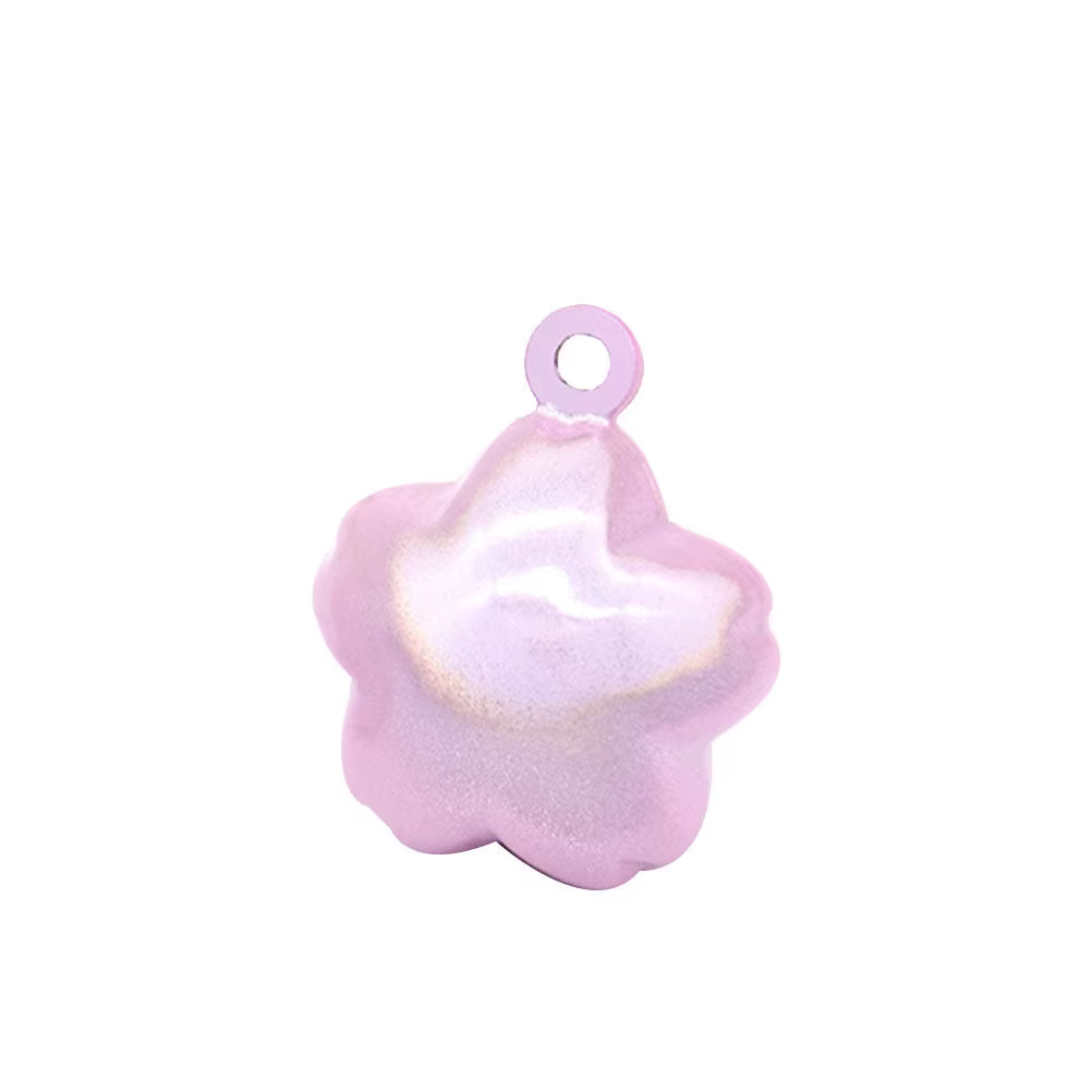 Pendentif cloche suspendue en forme de fleur de cerisier, motif peinture anti-rides, cloches d'eau j