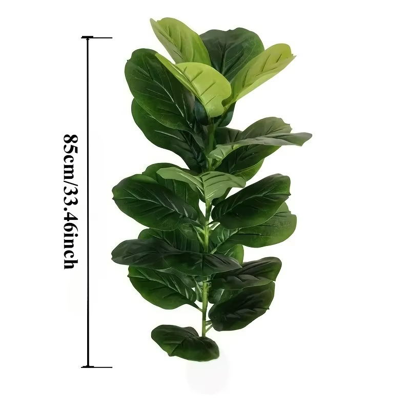 1 pièce de Ficus Lyrata artificiel de 85 cm avec 23 feuilles pour la décoration de bureaux, hôtels, 