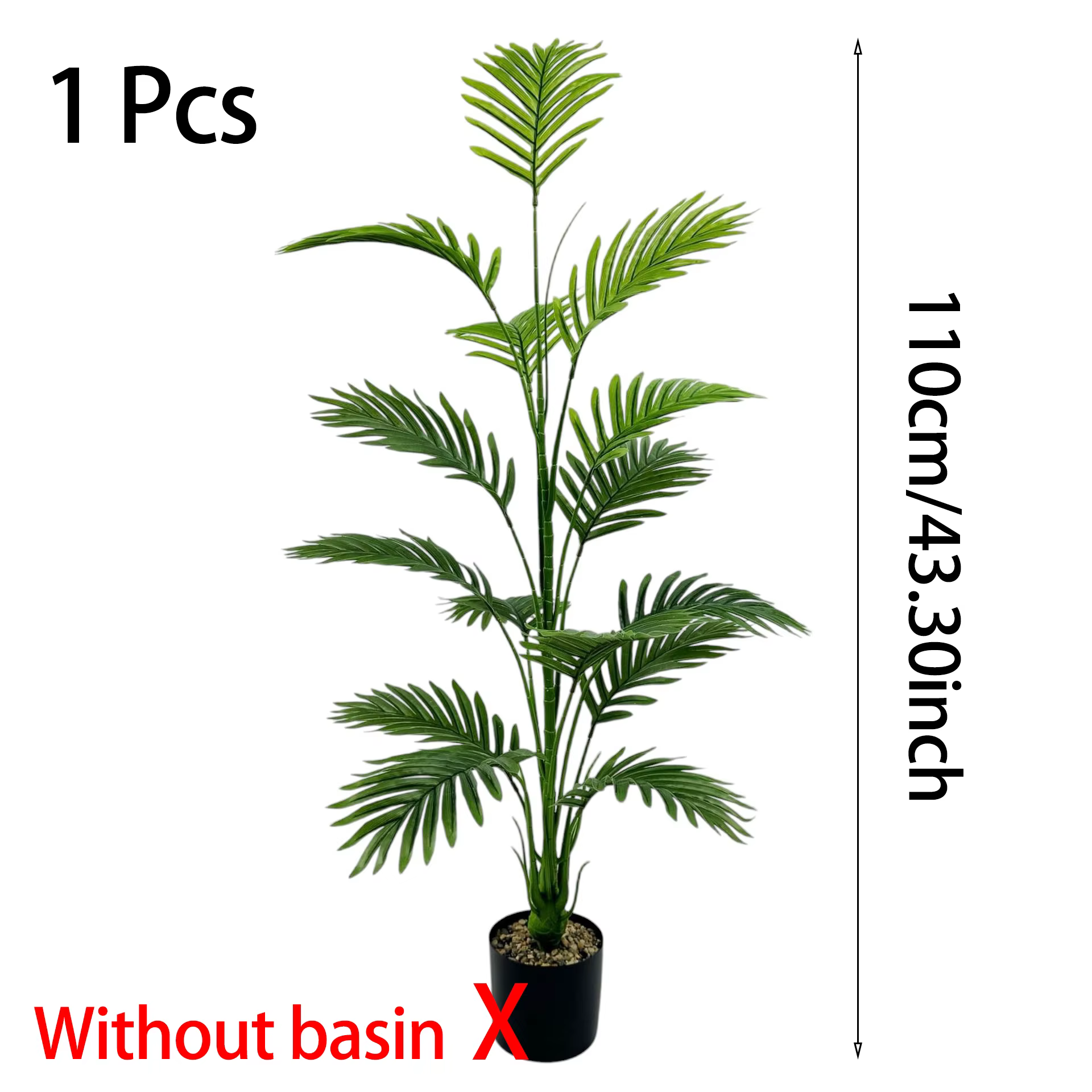 Grande plante de palmier artificielle 15 feuilles - Choix parfait pour la décoration de la maison et