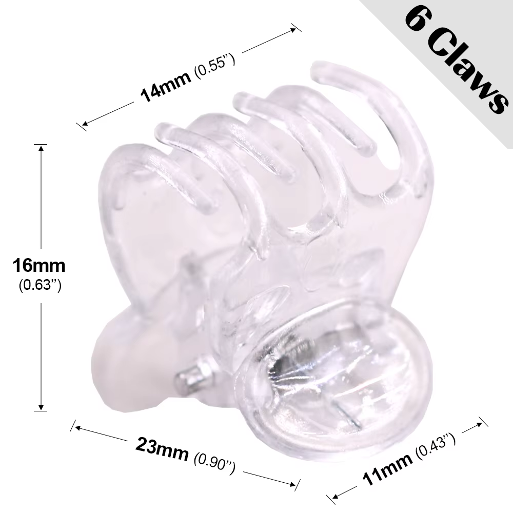20-1000 pièces transparent 6 griffes orchidée Clips en plastique papillon fleurs Support clair fixat