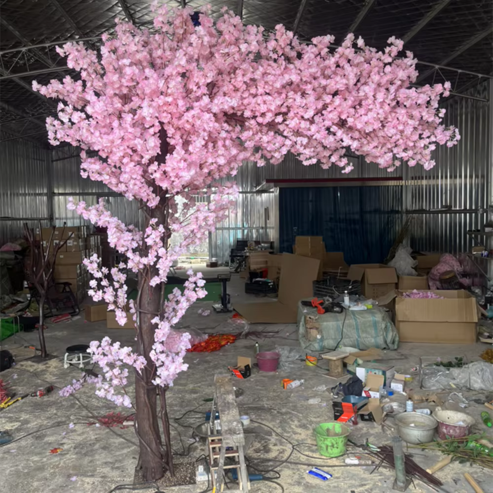 Arbre de fleurs de cerisier artificielles, ornements de maison, décoration de Festival adaptée à la