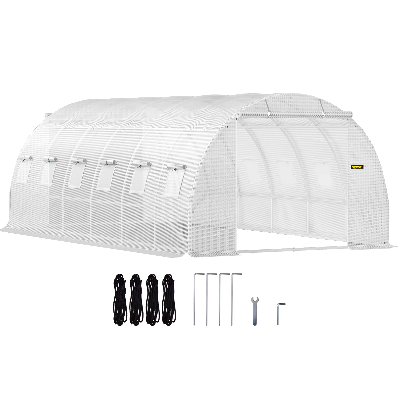 SucceBuy 20x10x7/15x7x7 pieds tunnel de marche serre plante maison chaude avec cerceaux en acier gal