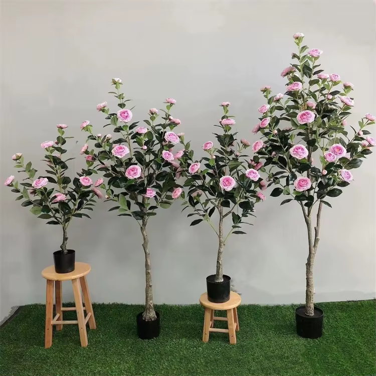 Camélia plantes artificielles arbre haute Faux décor maison mariage noël pâques nouvel an plastique