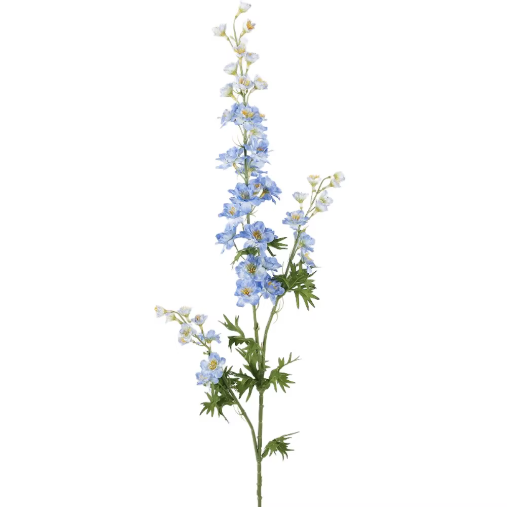 Feuilles vertes artificielles, fleur de Larkspur, fleur de Jacinthe artificielle faite à la main au 