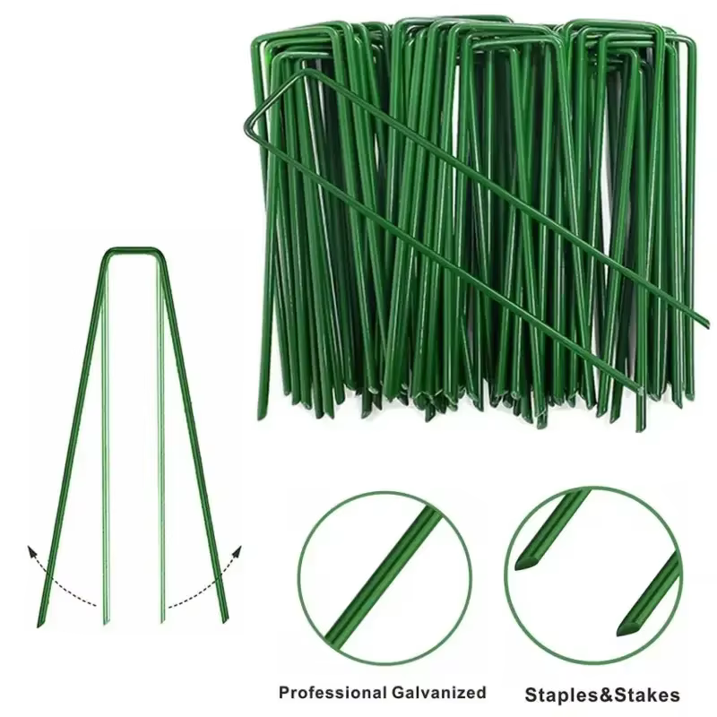Agrafes de paysage en forme de U, 10/200 pièces, épingles de jardin, piquets de jardin, piquets robu