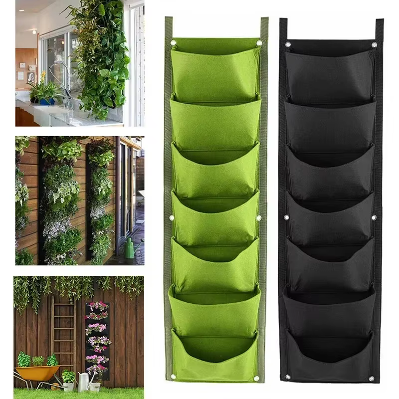 Nouveau 6/7 poche Vertical culture plantation sac feutre tenture murale fleur légumes conteneur de c