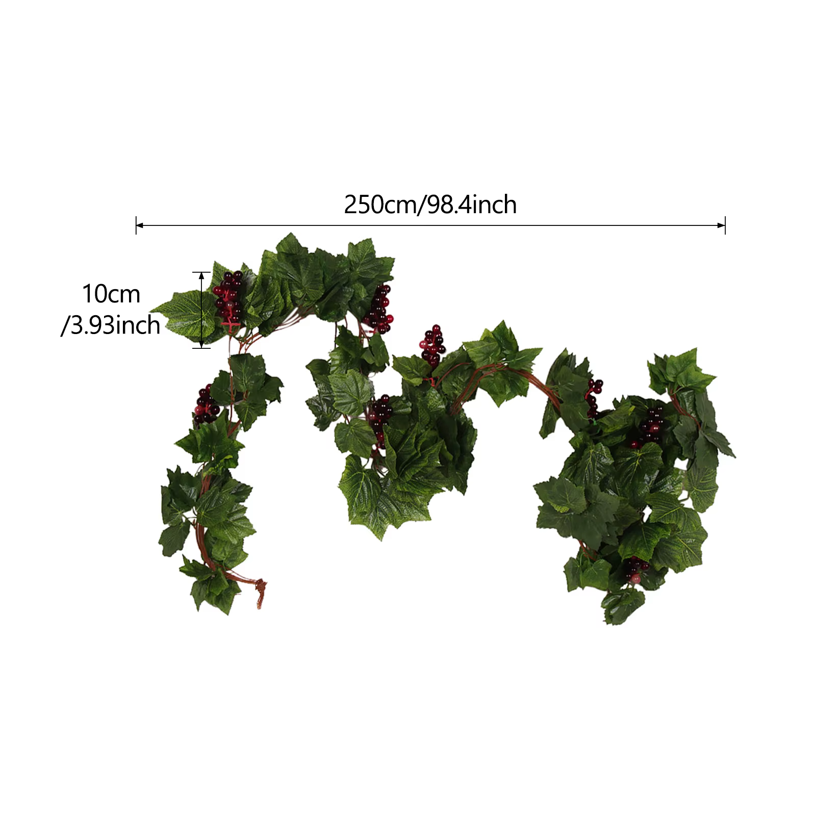 Plante Artificielle de Vignes de Raisin avec Porte Murale, Décoration de Noël, Swag pour Porche, Sal