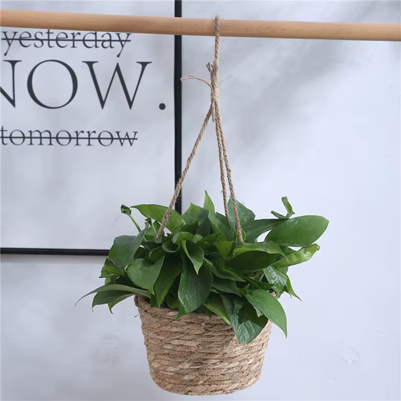 Jardinière suspendue en macramé, panier de rangement pour plantes, corde de Jute tissée, support de
