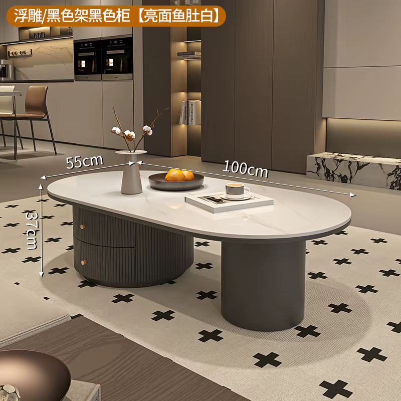 Tiroir blanc Table basse fleur Design luxe salon Table basse bureau bas Mesas De Centro Para Sala ac