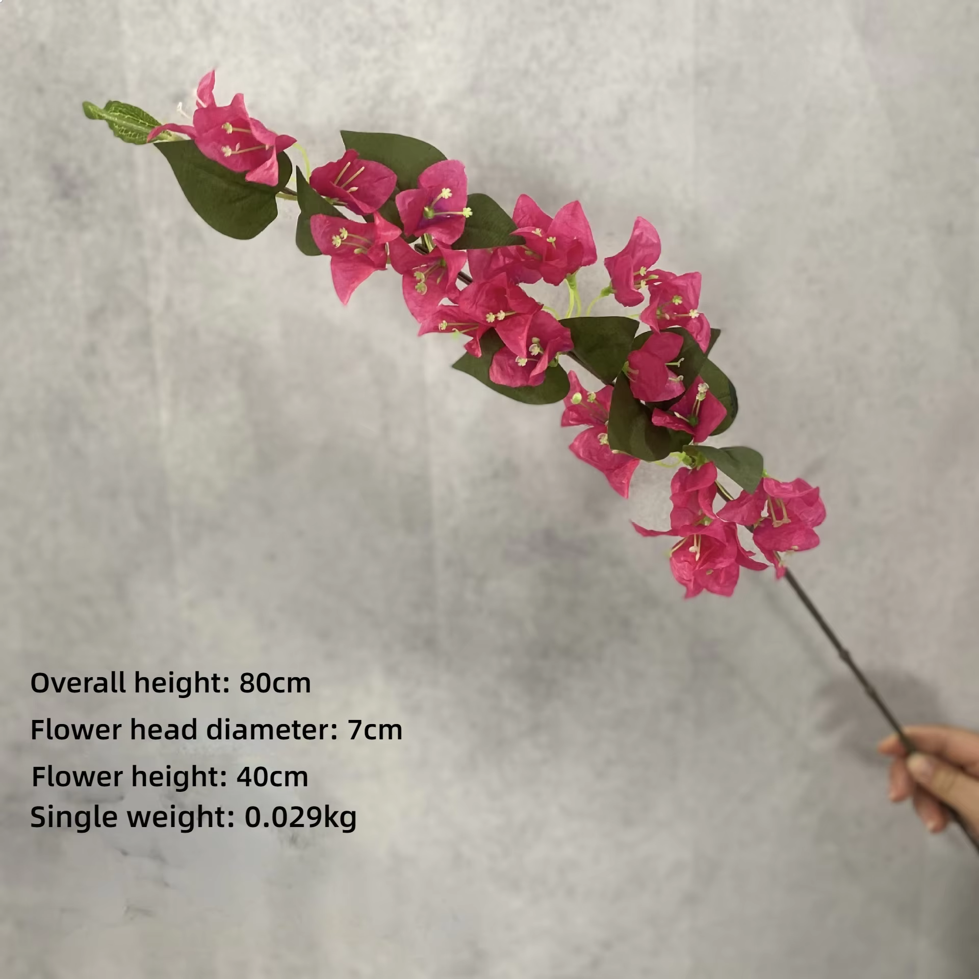 Bouquet de glabres de bougainvillea artificielles, fausse Rose en soie rouge bougainvillea spectabil