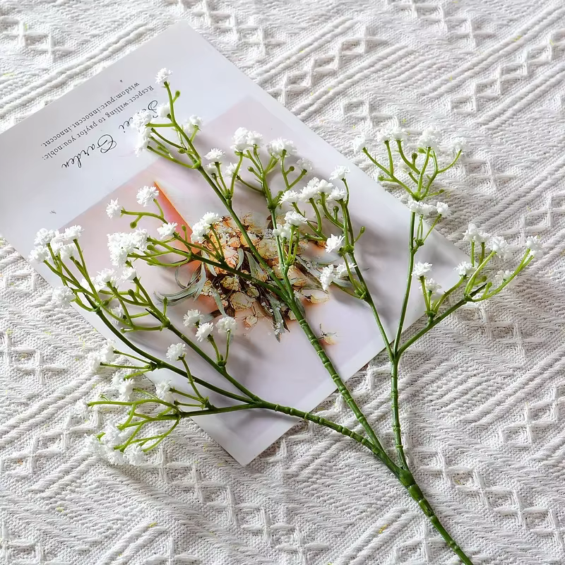 90 Têtes de Fleurs Artificielles pouvez-vous psophila Blanches de 52cm, Fausses Fleurs en Plastique