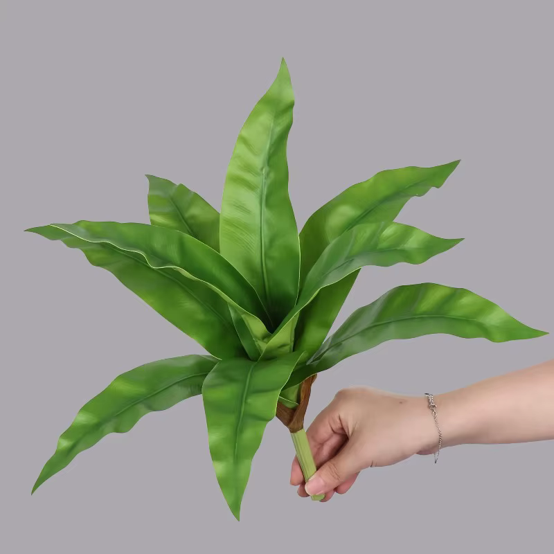 Simulation de feuille de nid de phénix, plante en plastique, fausse fleur, nid d'oiseau artificiel, 