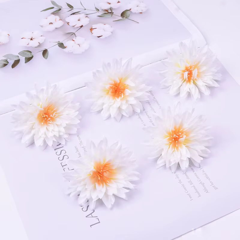 Fausses têtes de gerbera, 10 pièces/7.5cm, décoration de mariage, guirxiété de fleurs artificielles,