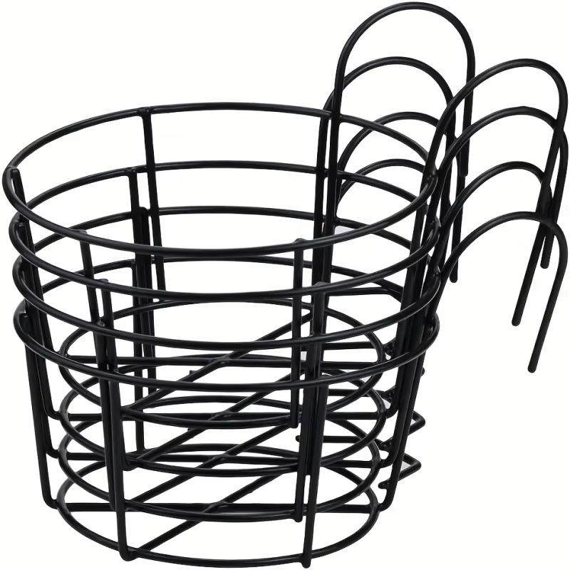 Jardinières suspendues rondes élégantes en métal, 4 pièces, parfaites pour le balcon, le jardin et l