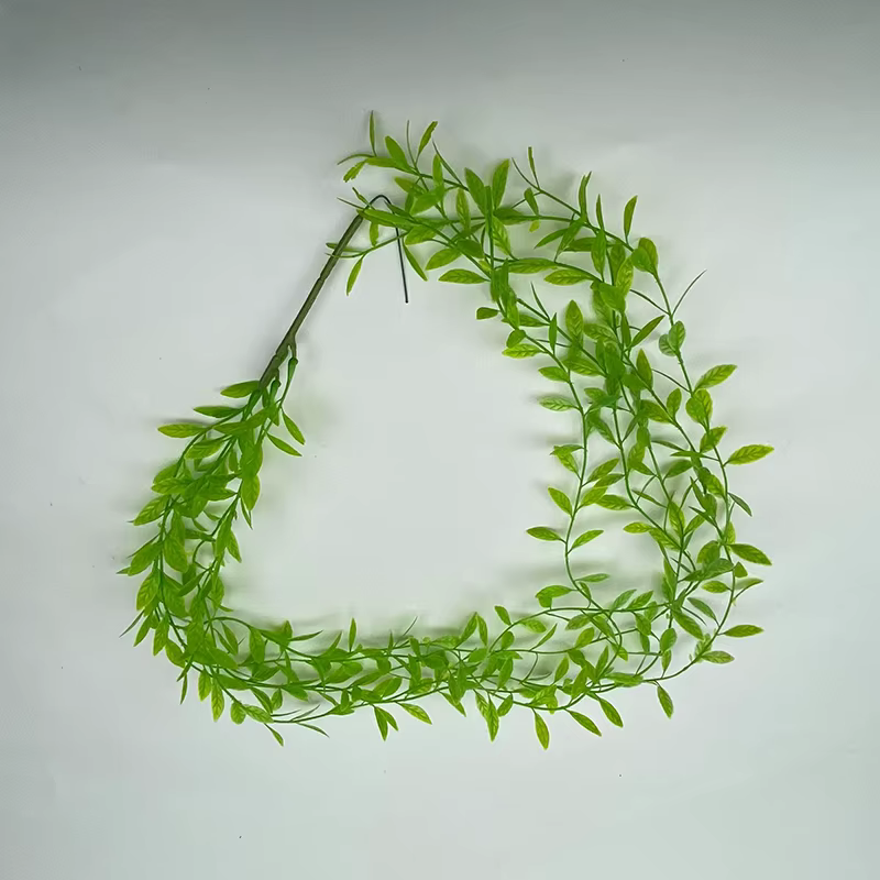 Simulation de Branches de saule pleurs plantes vertes artificielles tenture murale rotin fleur en pl