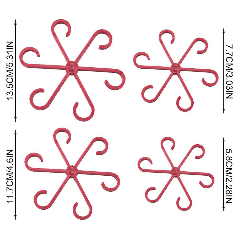 4 supports de tiges de plantes grimpantes, crochets de fixation pour plantes, clips de support pour 