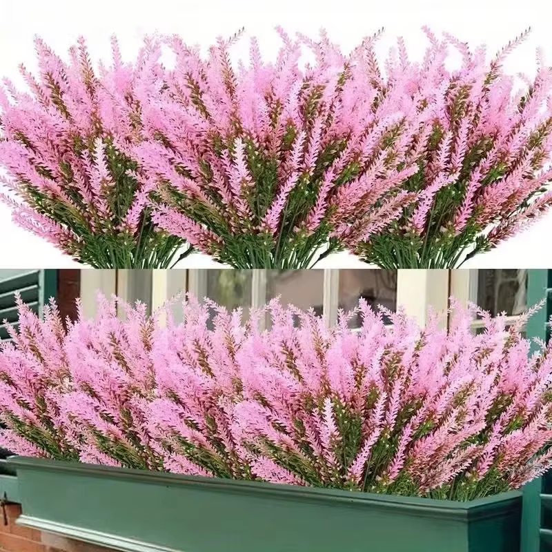 Fleurs artificielles en plastique de lavande provençale, fausses plantes, décoration de jardin extér
